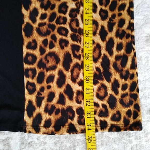 NWOT Arabella Color Block Leopard Print Hooded Dress XL Black Brown - Picture 16 of 16